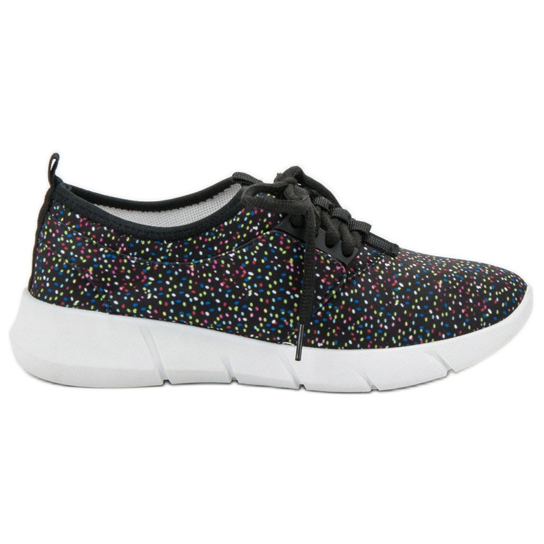 Bona Zapatos deportivos con lunares negro