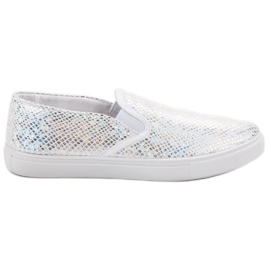 SHELOVET Zapatillas sin cordones de moda gris