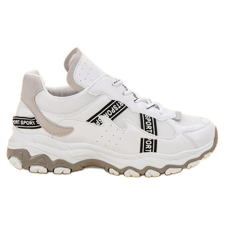 SHELOVET Zapatillas blancas blanco gris