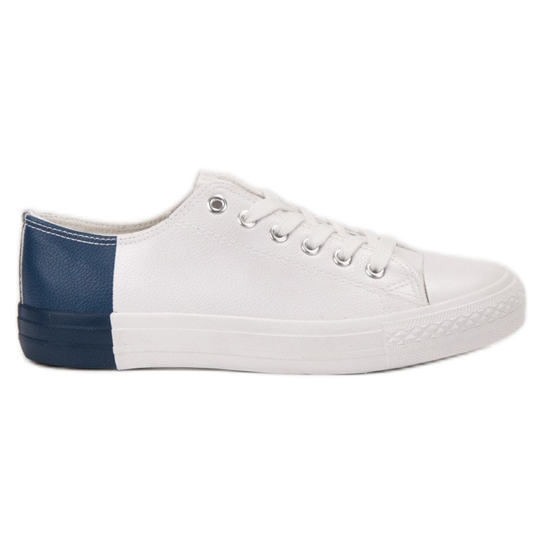 SHELOVET Zapatillas Con Piel Ecológica blanco