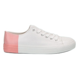 SHELOVET Zapatillas Con Piel Ecológica blanco