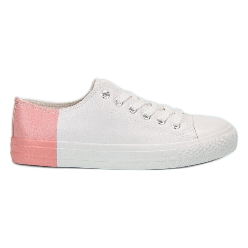 SHELOVET Zapatillas Con Piel Ecológica blanco