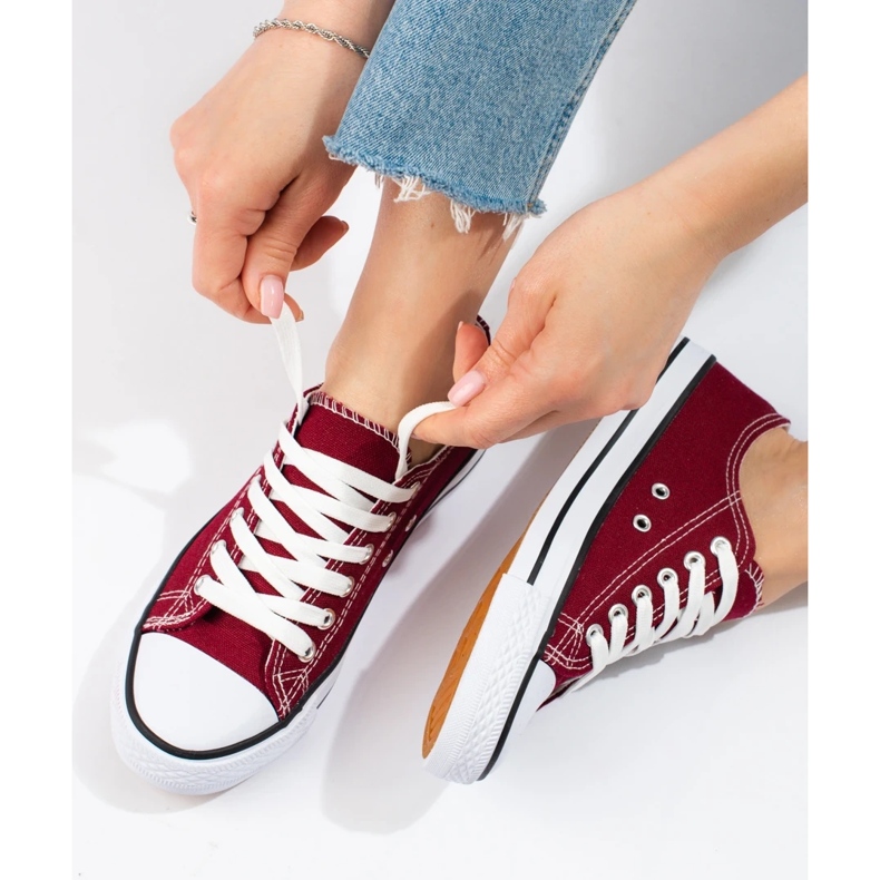 SHELOVET Zapatillas burdeos rojo