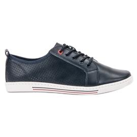 Filippo Zapatos brogue de cuero azul marino