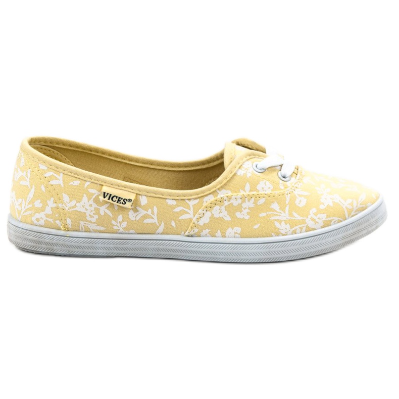 Deportivas con estampado VICES blanco amarillo Deportivas con estampado VICES blanco amarillo