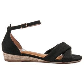 Clowse Sandalias de gamuza negro