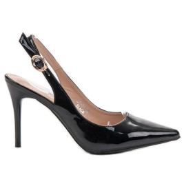 COLORFUL Tacones altos con tacón expuesto negro