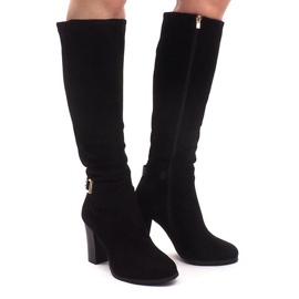 Botas de ante en una barra KSL008 Negro