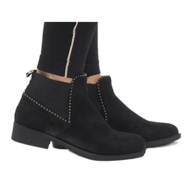 Sergio Todzi Botas de ante negro con un elástico love L1213