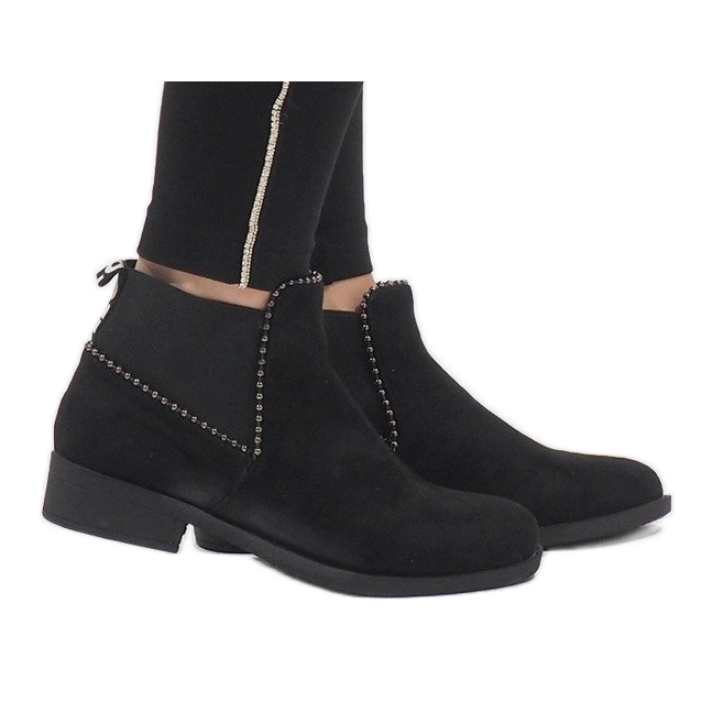 Sergio Todzi Botas de ante negro con un elástico love L1213