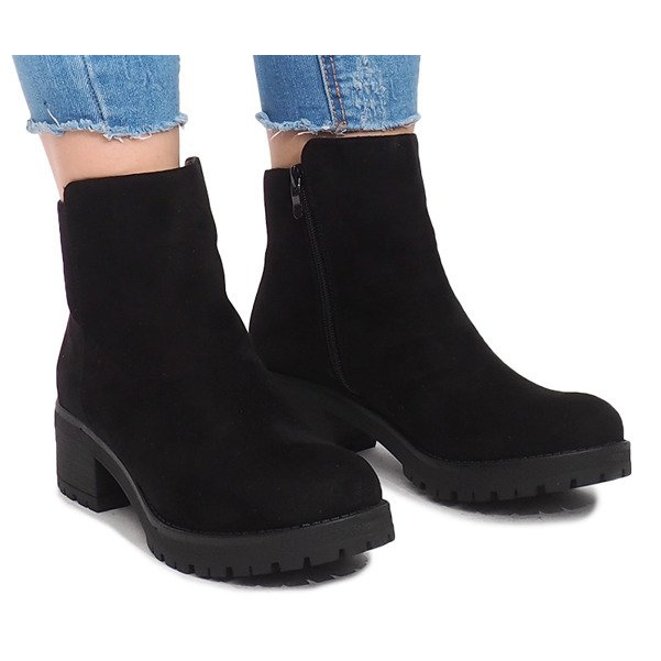 Botas de ante JH561 Negro