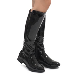 Bota lacada negra W-92 negro