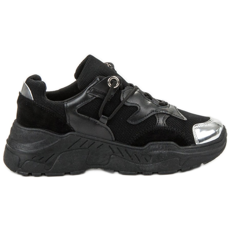 Small Swan Zapatillas con cordones negro