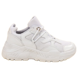 Small Swan Zapatillas con cordones blanco