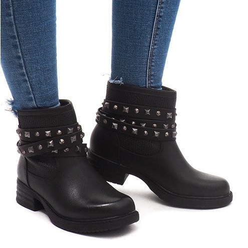 Botines Chelsea cálidos sólidos 884-PA Negro Botines Chelsea cálidos sólidos 884-PA Negro