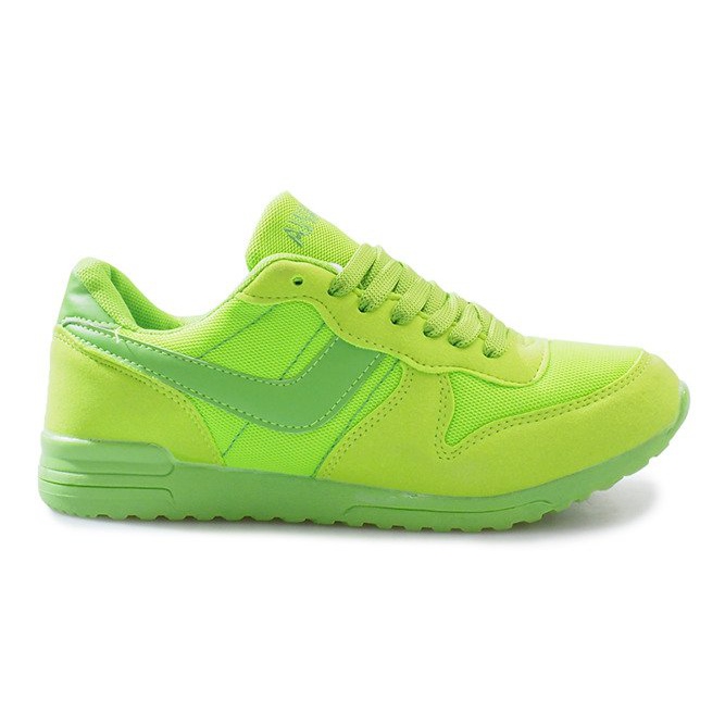 Deportivas verde vivo con velcro Lola multicolor
