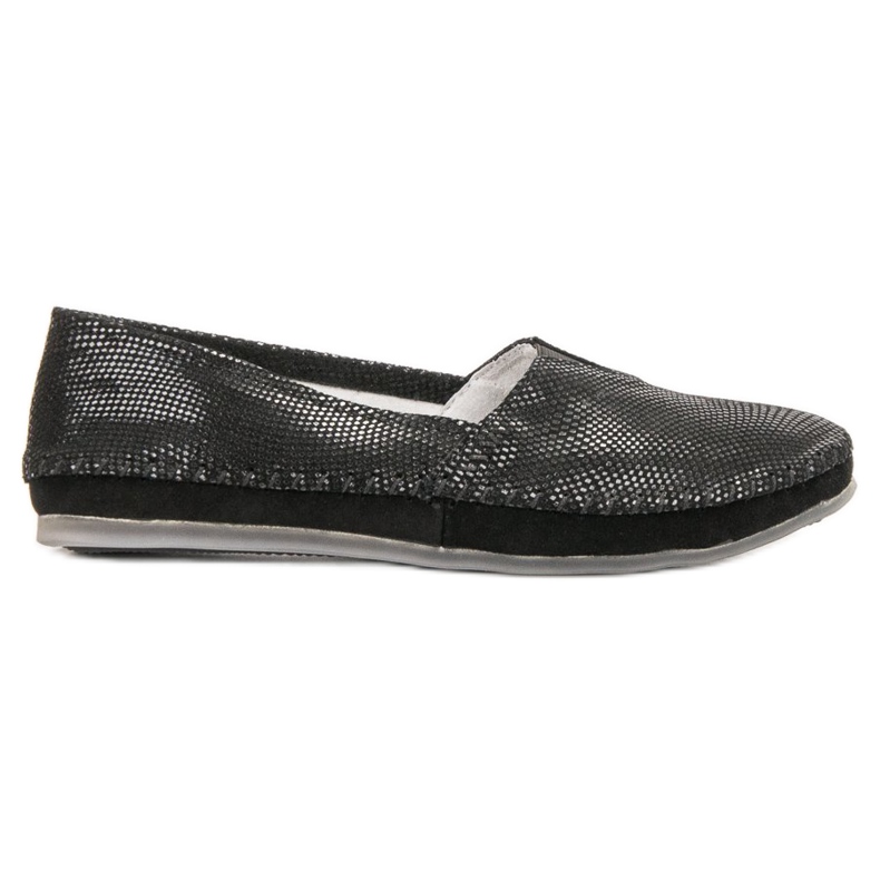 Filippo Zapatillas slip de cuero negras negro