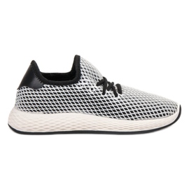 SHELOVET Zapatos sin cordones de moda blanco negro