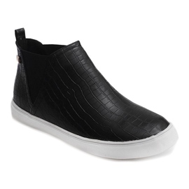 Zapatillas de cuña alta Creepers 5773 Black negro