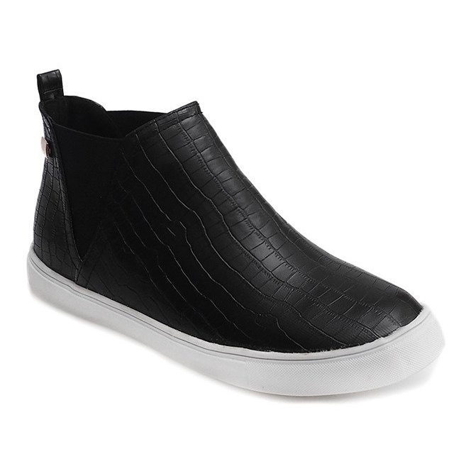 Zapatillas de cuña alta Creepers 5773 Black negro