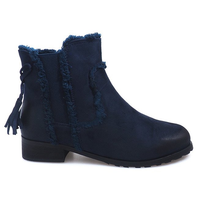 Botas de abrigo Jodhpur boots Fur W156 Navy azul marino Botas de abrigo Jodhpur boots Fur W156 Navy azul marino