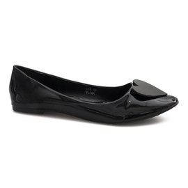 Bailarinas Lacadas Con Corazón C38 Negro