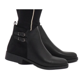 Ideal Shoes Botas negras elegantes C-7200 negro