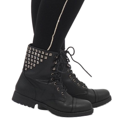 SDS Botines negros con cordones S170