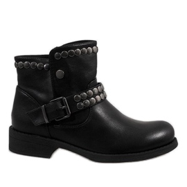 Marquiiz Botas negras decoradas HUQ-008 negro