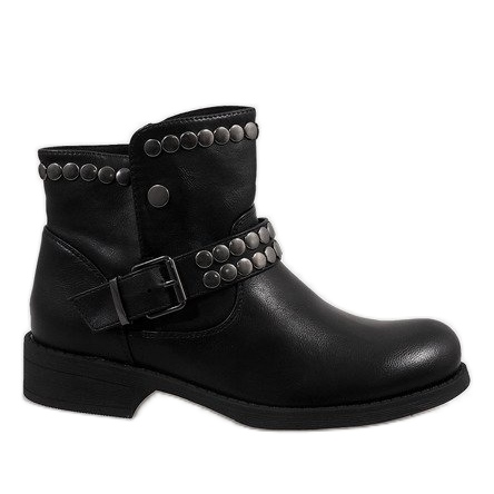 Marquiiz Botas negras decoradas HUQ-008 negro