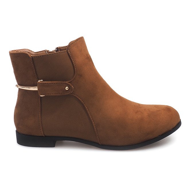 Botas de ante con elástico 3670 Camel marrón
