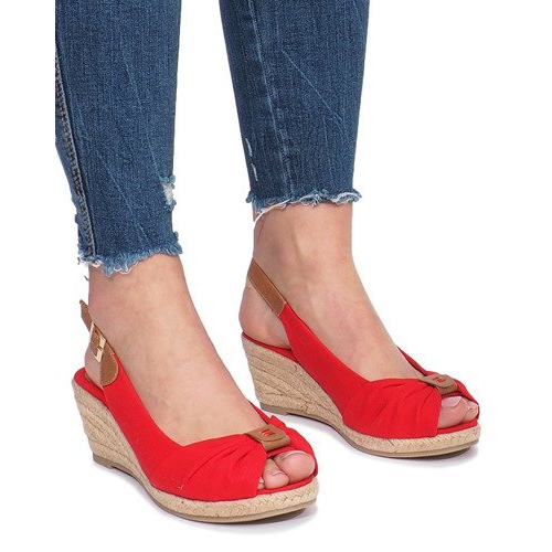 Sandalias de cuña de alpargatas Zoe rojas rojo Sandalias de cuña de alpargatas Zoe rojas rojo
