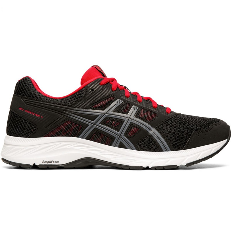 Asics Gel Contend 5 M 1011A256 005 negro rojo zapatos Asics Gel Contend 5 M 1011A256 005 negro rojo zapatos