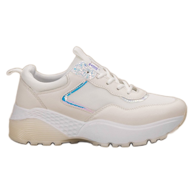 SHELOVET Zapatillas con cordones blanco