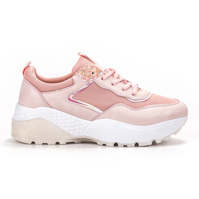 SHELOVET Zapatillas con cordones rosado