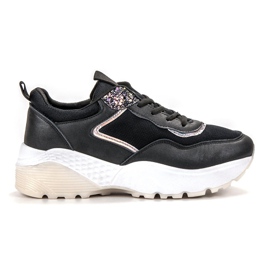 SHELOVET Zapatillas con cordones negro