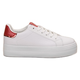 SHELOVET Calzado deportivo de moda blanco rojo