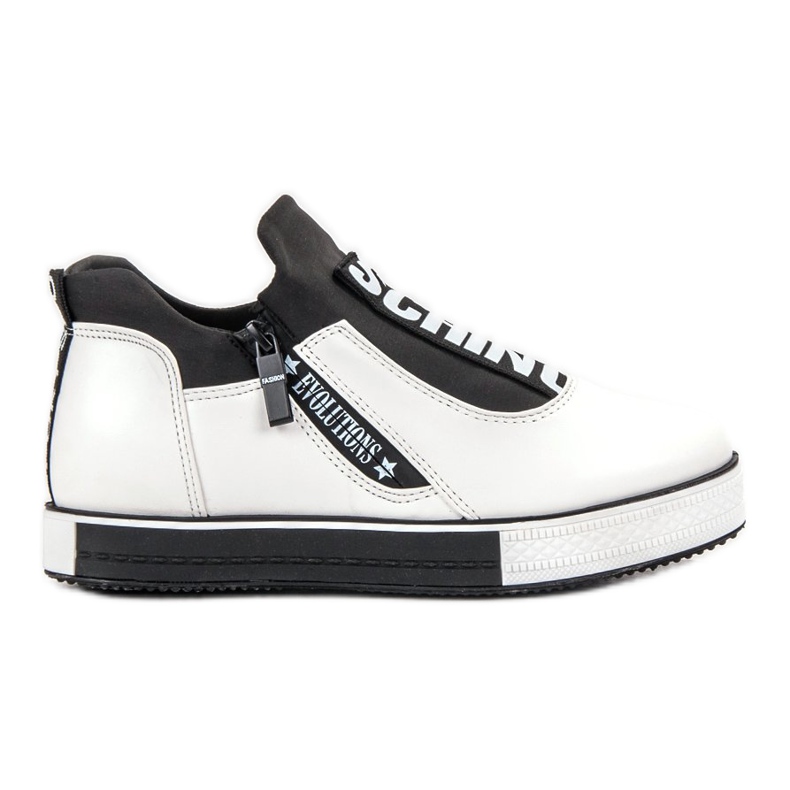 SHELOVET Zapatos de mujer de moda blanco negro