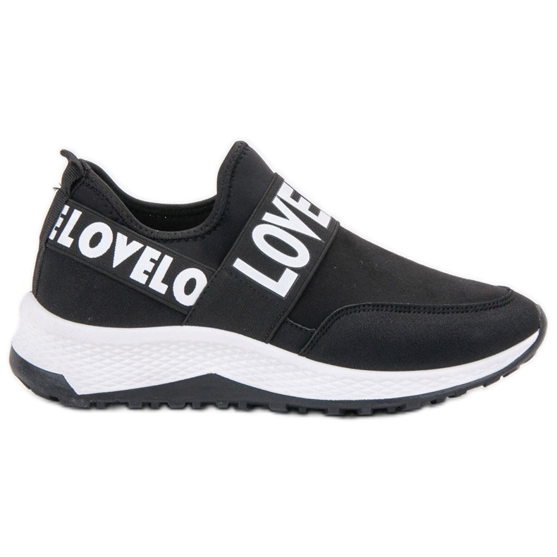 SHELOVET Zapatos de gamuza sin cordones negro