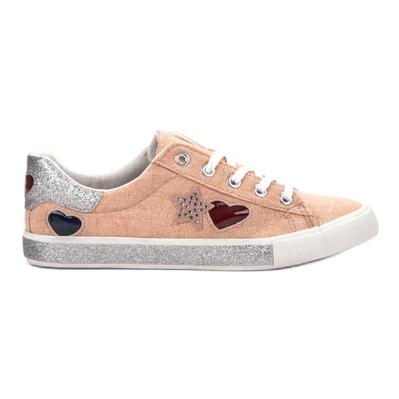 Kylie Zapatillas con purpurina naranja