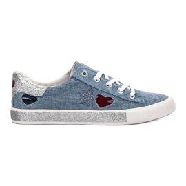 Kylie Zapatillas con purpurina azul