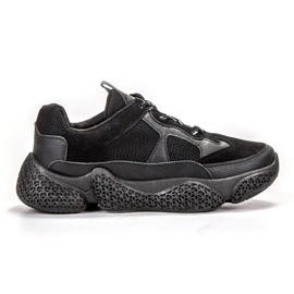 SHELOVET Zapatillas negras de moda negro