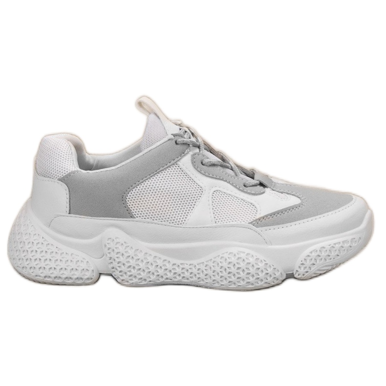SHELOVET Zapatillas blancas de moda blanco gris