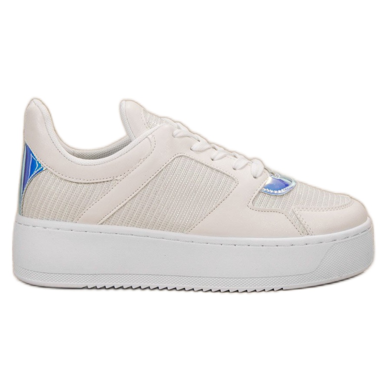 Ideal Shoes Zapatillas con purpurina blanco