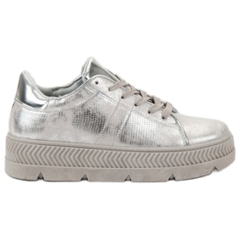 Bestelle Zapatos deportivos plateados gris