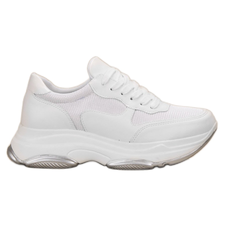 Ideal Shoes Zapatillas blancas claras blanco