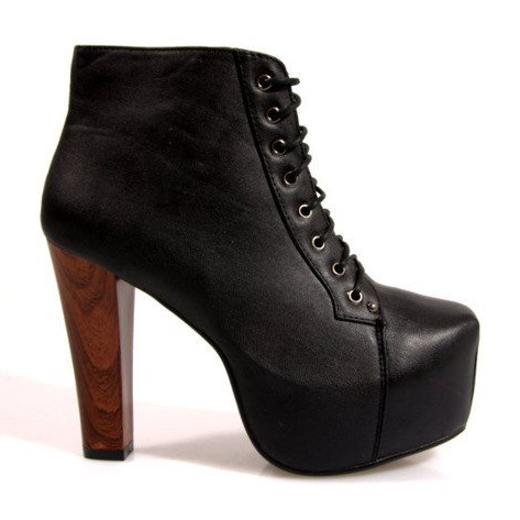 Botas Solid On Heel K764 Negro