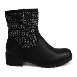 Botas motorizadas con tachuelas 1639 Negro