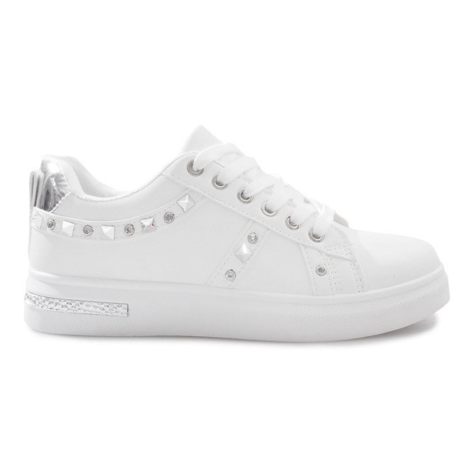 Zapatillas blancas con tachuelas Lucette blanco Zapatillas blancas con tachuelas Lucette blanco