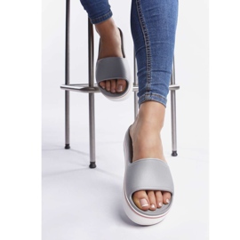 Crocs Crocband Platform Slide 04M Gris claro Rose